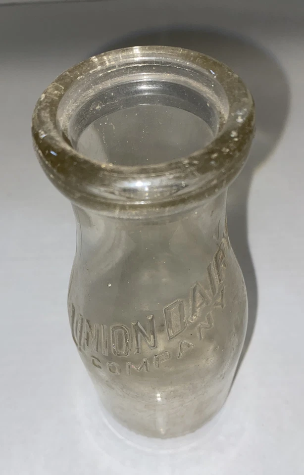 Vintage Pint Glass Milk Bottle Union Dairy Company Chicago Illinois - Image 2 of 4