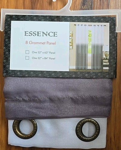ESSENCE ~ 8 Grommet ~ 52" x 63" ~ CHARCOAL ~ Semi-Sheer Curtain Panel - Bild 8 von 8