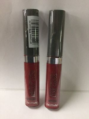 2 X Max Factor Lip Gloss COLOUR PERFECTION Luxe LipGloss #770 Riviera Red NEW