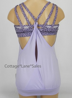 NEW LULULEMON Nouveau Limits Tank Top 4 Miss Mosaic Lilac Deep Zinfandel