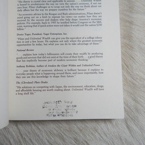 paul zane pilzer unlimited wealth recommended by dan pena - Picture 2 of 3