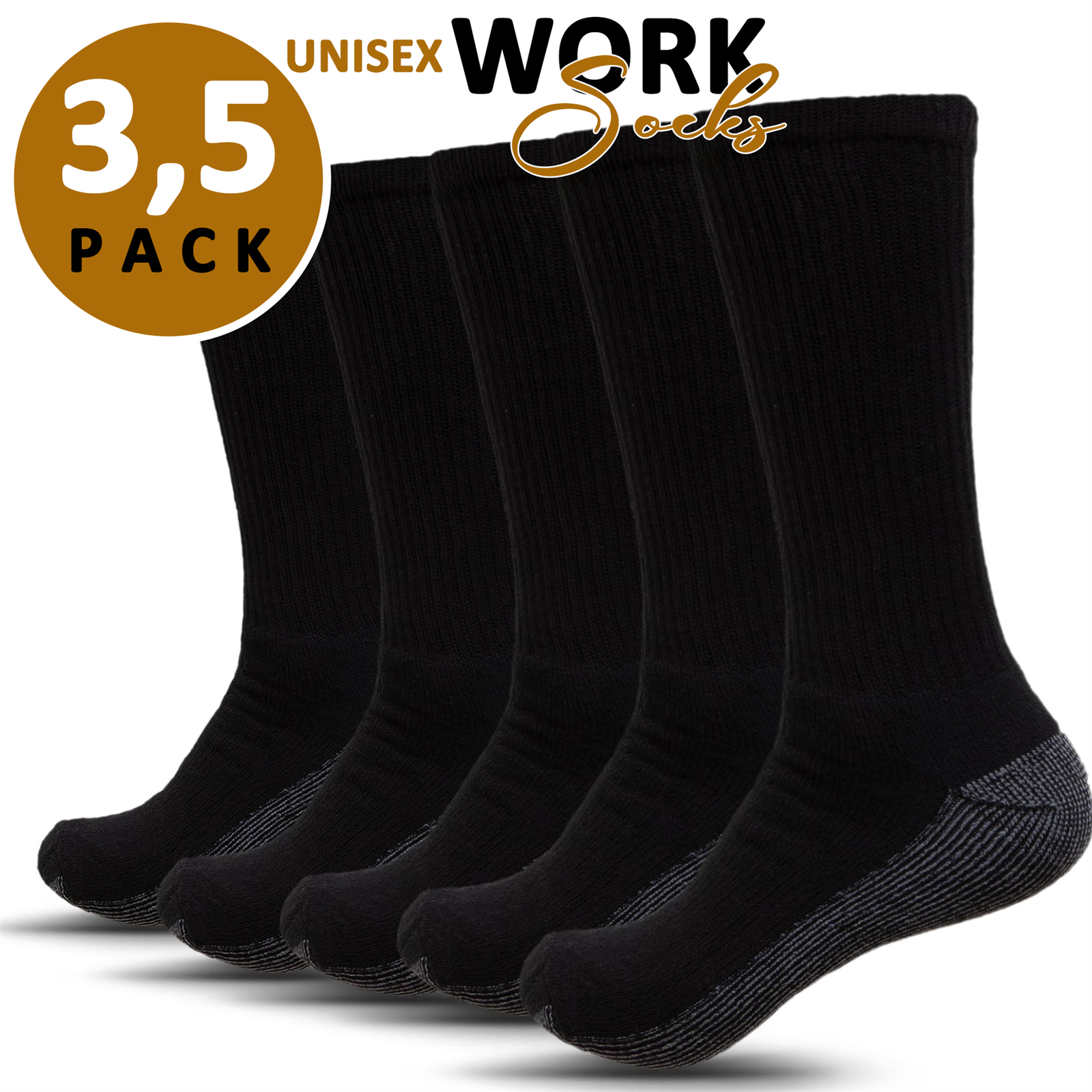 SAOLA Calze da lavoro da uomo resistenti suola a cuscino rinforzata unisex calze stivali 3 5 paia