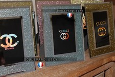 ⭐ Home Decor Design ⭐ Cadre porte Photo avec Photo Vintage Luxury Diamond Mirror