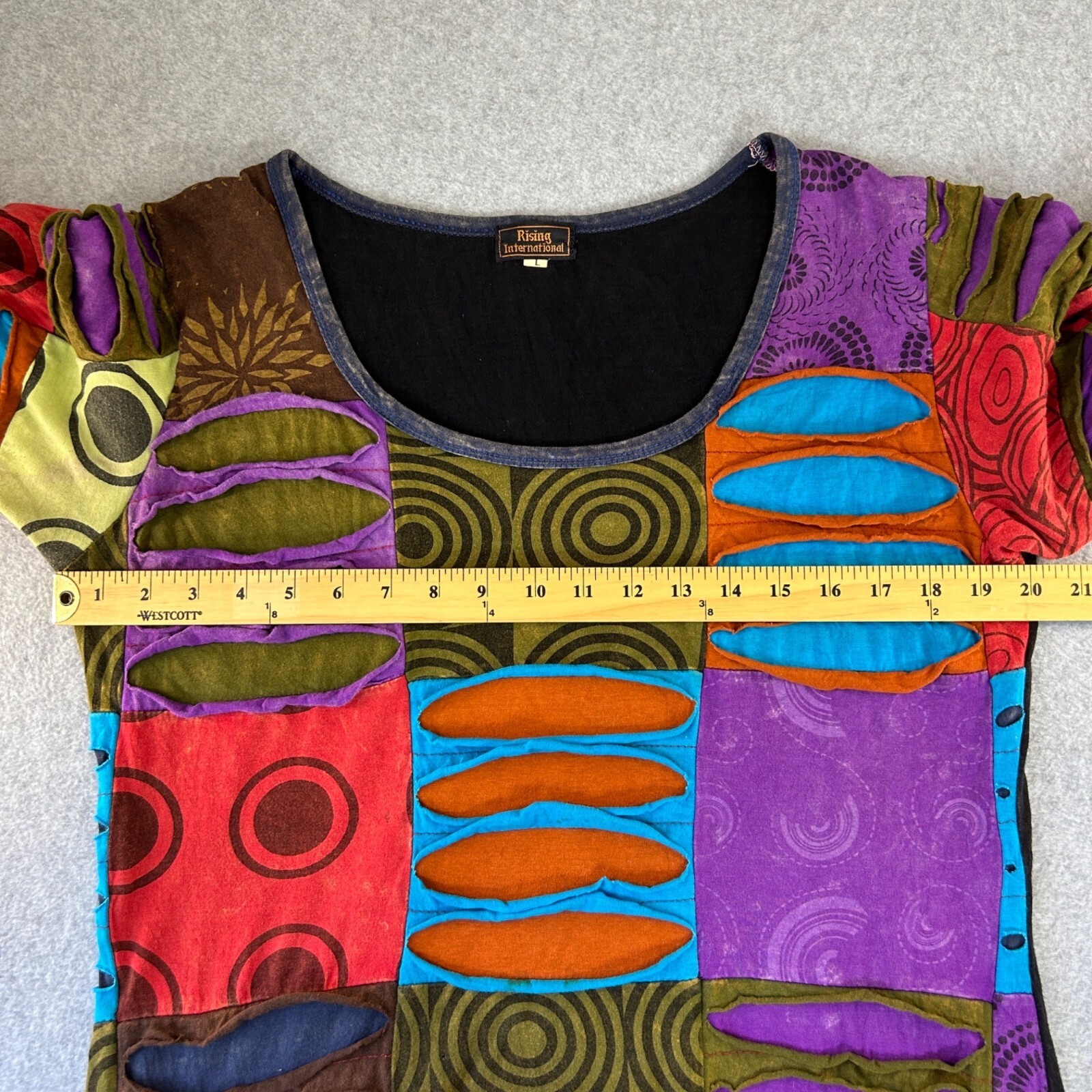 Rising International Size Large Patchwork Tunic /… - image 12