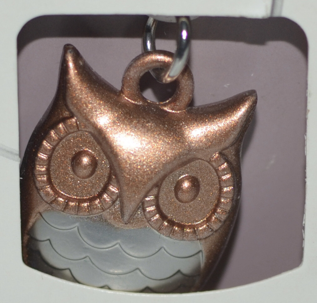 YANKEE CANDLE CHARMING SCENTS BRONZE OWL CHARM METAL BANGLE CAR