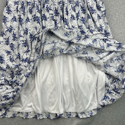 NWT Lane Bryant V Neck Maxi Floral White Dress Sz 22 3/4 Sleeve Prairie Cottage - Picture 4 of 9