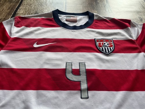 NIKE AUTHENTIC FUTBOL SOCCER JERSEY USA BRADLEY 2012 WALDO USMNT MENS LARGE EUC - Picture 4 of 14