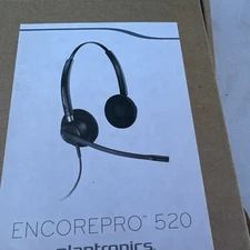 Plantronics EncorePro HW520 Black Headband Headset only 89434-01 no adapters NiB