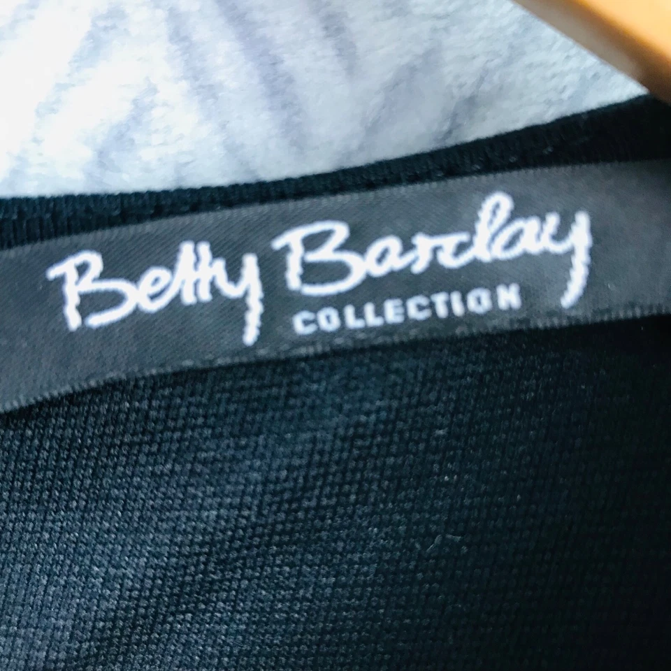 Betty Barclay robe femme S élégante noir poches polyester viscose ladies dress - Photo 2/4