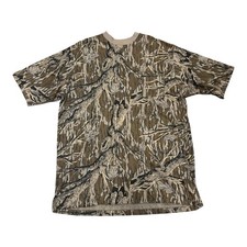 VTG Mossy Oak Shirt XXL Mens Camo Made in USA Single Stitch Tee