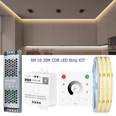 10M 20M Bluetooth APP COB LED Streifen 24V Dimmbar Stripe RF Touch Fernbedienung