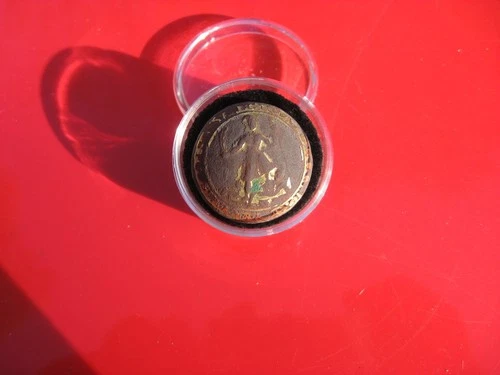 CIVIL WAR CSA VIRGINIA OFFICERS UNIFORM COAT BUTTON DUG BATTLE of WILDERNESS
