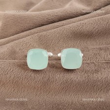 925 Sterlingsilber Aquamarin Chalzedon Stein ...