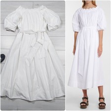 Gabriela Hearst Galatea white maxi dress, IT46, L, US Size 10