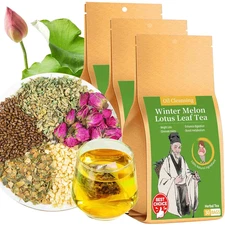 Winter Melon Lotus Leaf Tea 90 Bags Natural Oil Cleansing Chinese Herbal Tea Bag