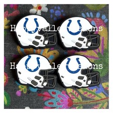 4 Pce INDIANAPOLIS Football Team Silicone Focal Beads DIY Jewelry Beadable Pens