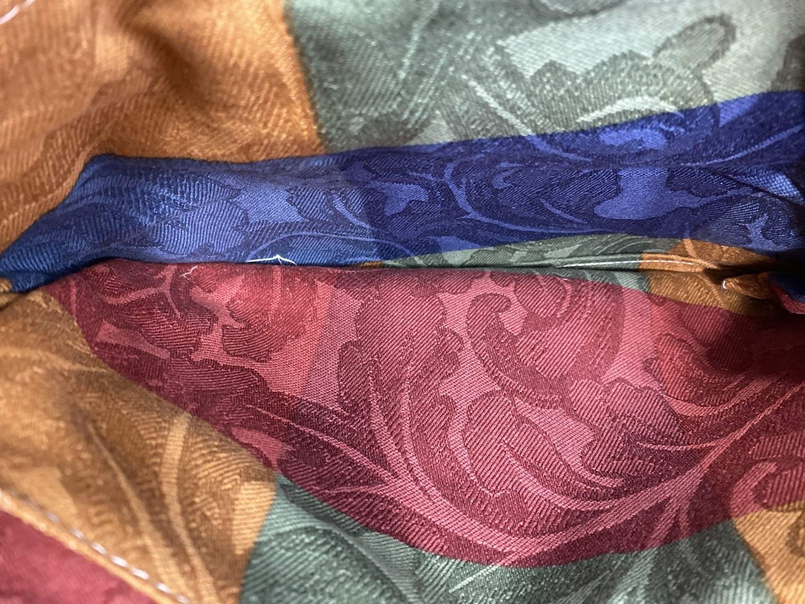 Ethenic Multicolored Patchwork Cloth Fold Over Cl… - image 12