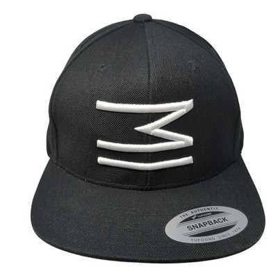 MI Snapback Hat Black One Size Adjustable Embroidered Outdoor Yupoong