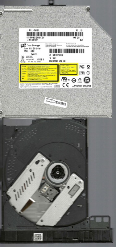 SUPER MULTI DVD WRITER INTERNAL OPTICAL DRIVE WITH BEZEL MODEL GU90N
