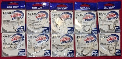 Lot of 10: Eagle Claw Lazer Sharp Mooching Rig-Slip L580B-20-4/5