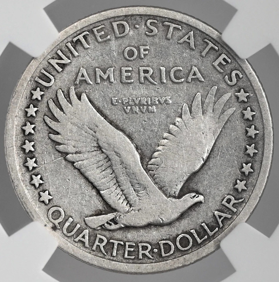 1917-S  25C STANDING LIBERTY QUARTER T1 NGC FINE DETAILS REV SCRATCH 8405237-031 - Image 3 of 4