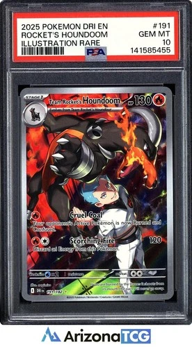Pokemon 2025 Team Rocket's Houndoom 191/182 IR Destined Rivals GEM MINT PSA 10