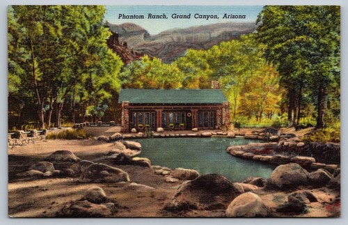 Vintage Phantom Ranch Grand Canyon Arizona Linen Postcard 1941 | eBay