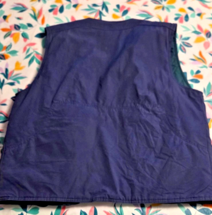 Chaleco utilitario/pesca con mosca grande Members Only vintage para hombre Foto 3 de 4