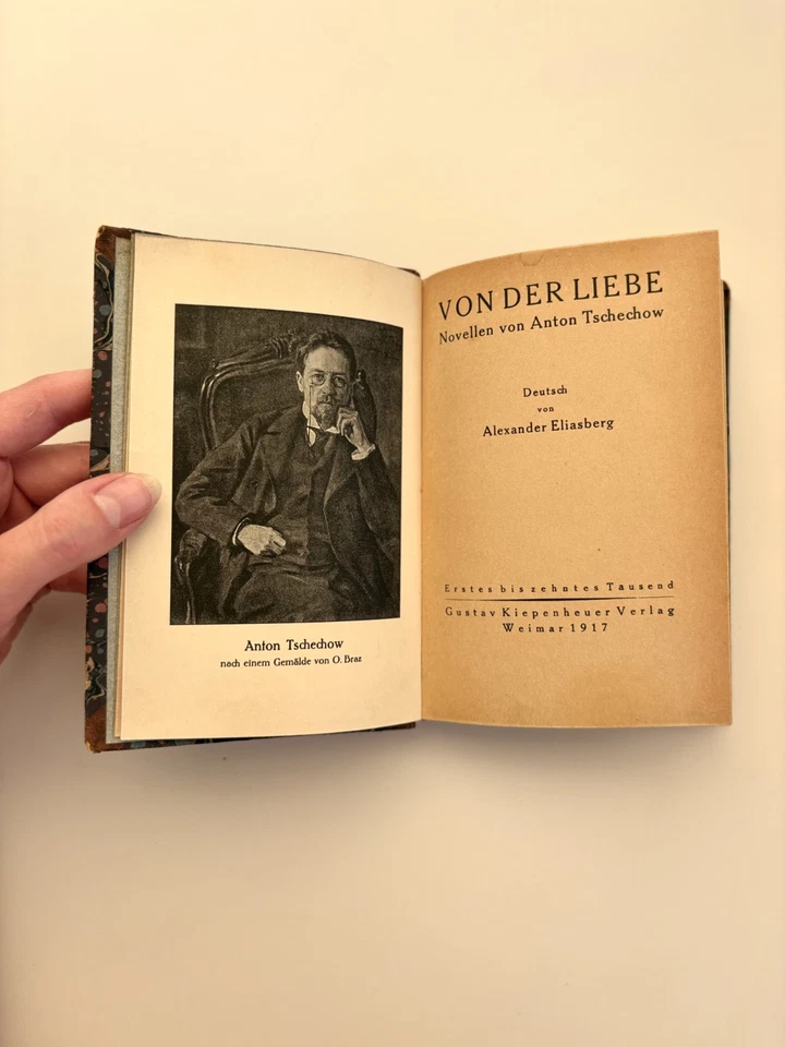 1917 Anton Chekhov Von der Liebe – Novellen (Eliasberg) Kiepenheuer Weimar - Image 4 of 4