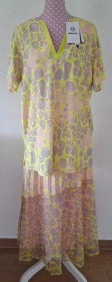 Neu SP Sportalm Shirtbluse Tunika Bluse Reggy print Lunar Lime Leo Look gr. 40
