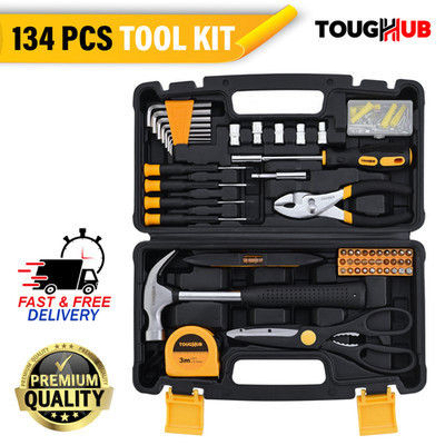 100-teiliges Profi Handwerkzeug Set Haushalt & Werkstatt Reparatur DIY Set mit Koffer