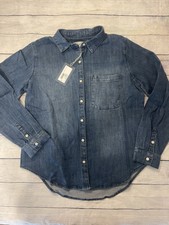 Womens Small Universal Thread Denim Button Do...