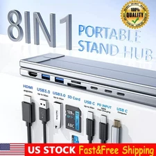 8-in-1 Docking Dock Laptop Stand Laptop Stand USB C HUB Laptop Docking Station ~
