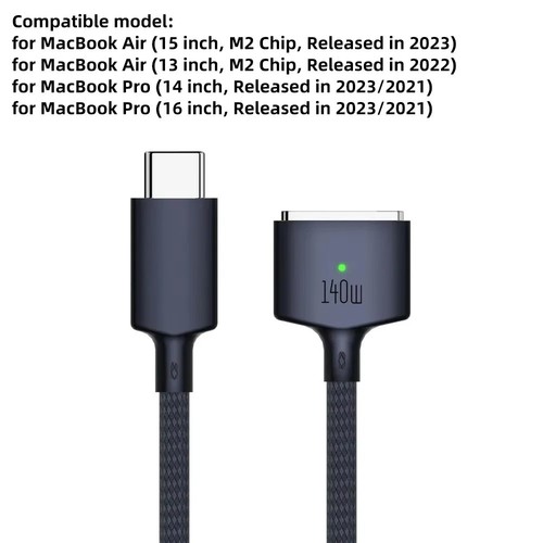 2M USB Type C to Magsafe 3 Magnetic Charger Cord Laptop Charging Cable Converter - 第 7/10 張圖片