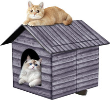 Outdoor Cat House Cat House for Outdoor and Indoor Use - Waterproof Shelter for