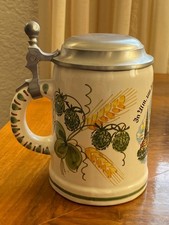 Bierkrug &bdquo;Ulm&ldquo; &ndash; Abt &ndash; mit Zinndeckel, Ulmer Sprichwort, Abt