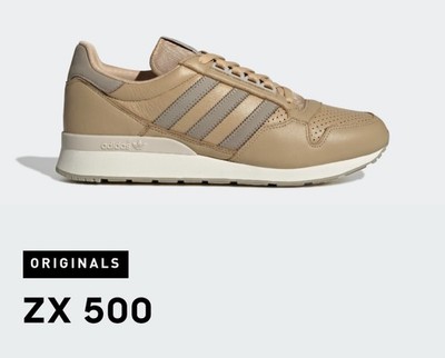 Adidas Sneaker zx 500 Beige Grau Gr. 7 40 1/2 NEUWERTIG mit Slip-In Schnürsenkel