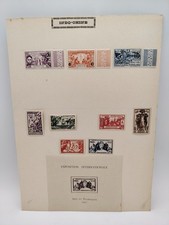 Lot de 11 planches de timbres Indochine