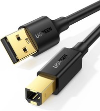 5ft USB A to USB B Printer Cable - High-Speed Data Transfer for All Major Brands