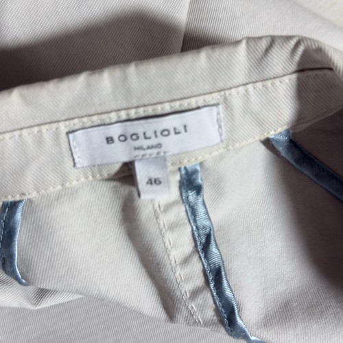 Boglioli Beige Cotton Patch Pocket Unstructured 2 Button Lapel Jacket 46IT 36US - Picture 12 of 12