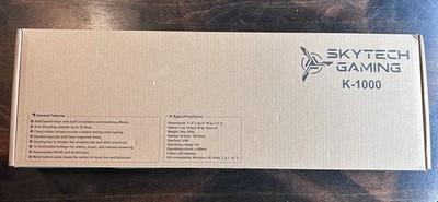 Sky tech Gaming Keyboard K-1000 RGB Backlit Keys New In Box