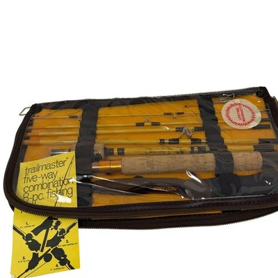 Eagle Claw Trailmaster 8 Pc Graphite Fishing Rod Set Combo