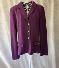St. John Collection Purple 3-Button Front Woo...