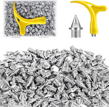 1/4 Inch Track Spikes,130pcs Stainless Steel Pyramid Shoe Spikes with Spike W...