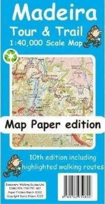 Madeira Tour and Trail Map paper edition David Brawn Sheet map fo