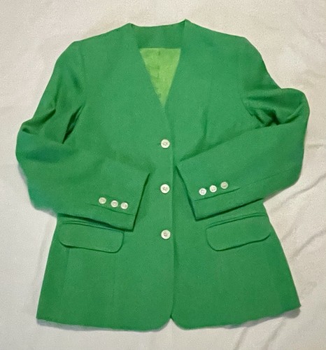 Daniel For Spellbound 4pc Pant Skirt Suit Scarf Vintage 80s Kelly Green Lined - Picture 18 of 22