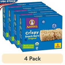 Organic Gluten Free Crispy Snack Bars 4 Pack Kids Healthy On-the-Go Treats New