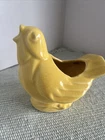 Vintage McCoy planter ceramic yellow singing bird pottery spring