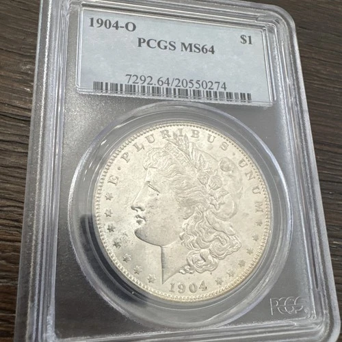 1904-O Morgan Silver Dollar - 90% Silver Verified - New Orleans Mint - PCGS MS64