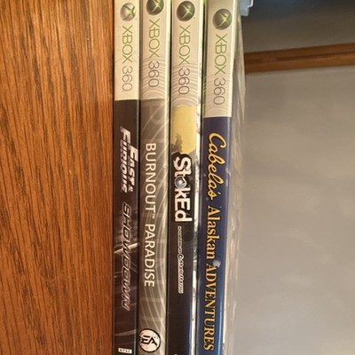 Xbox 360 bundle: Cabela Alaskan Adventures,Burnout Paradise, F&F Showdown Stoked